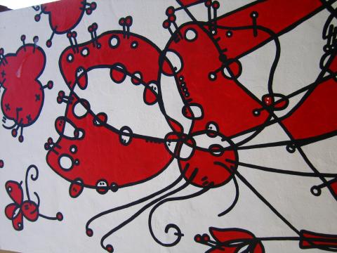 image Grafiti en el Mercado Viejo de Ibiza