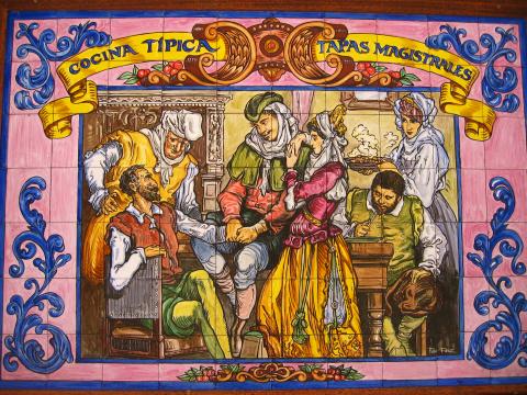 image Azulejos del Mesón La Casa Vieja, Alcalá de Henares, Madrid