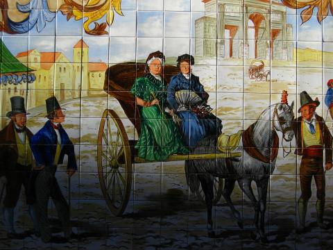 image Azulejos pintados de la taberna "El Madroño", Puerta Cerrada, Madrid