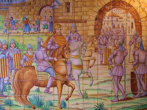image Azulejos con Jaime I El Conquistador, Valencia