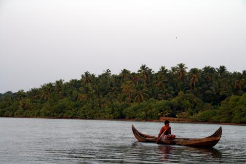 image Backwater navegando, Kerala, India