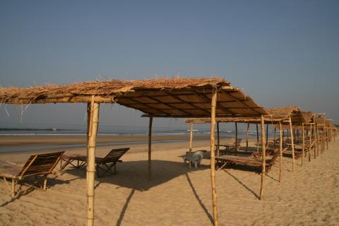 image Hamacas en la playa de Mandrem, Goa, India