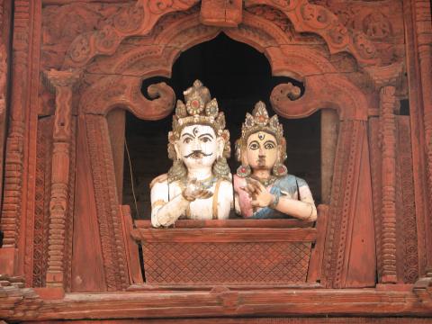 image Talla de madera en Durbar Square, Katmandú, Nepal