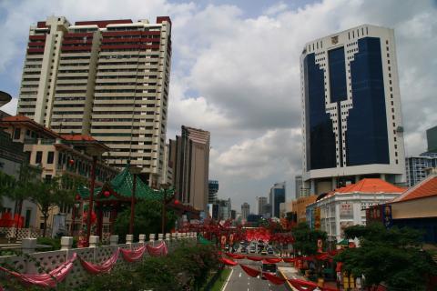 image Vista general de Singapur desde el Chinatown