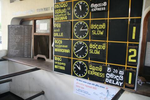 image Horario de la estación de Bentota, Sri Lanka