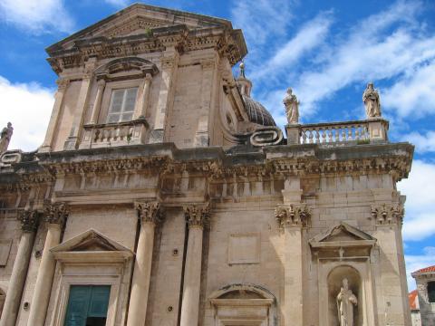 image Parte de la fachada de la catedral de Dubrovnik, Croacia