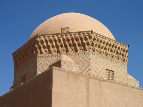 image Cúpula de barro cocido de mezquita, Yazd, Irán