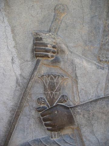 image Flor de loto en relieve de Persépolis, Irán