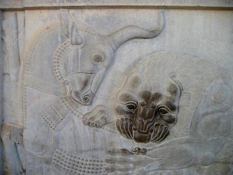 image Relieve de las escaleras hacia la Apadana, Persépolis, Irán