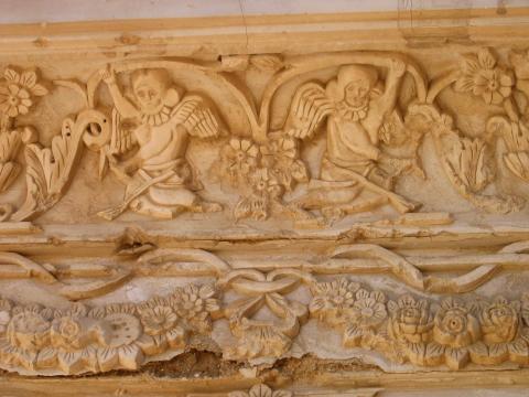 image Decoración en estucado en Taheri, provincia de Bushehr, Golfo Pérsico, Irán