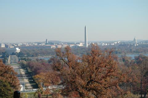 image Vista de Washington y del río Potomac, Estados Unidos