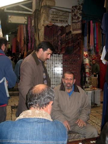 image Comerciantes en el bazar, Jerusalén, Israel