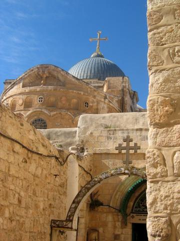 image Vista del exterior del monasterio copto de san Antonio, Jerusalén, Israel