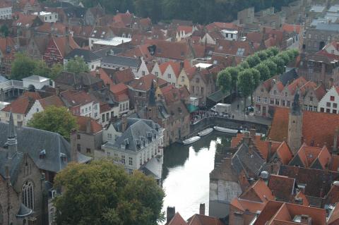 image Vista de Brujas desde lo alto del Belfry, Bélgica