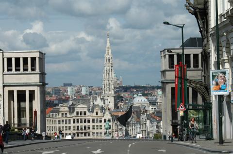 image Vista de la torre del ayuntamiento, Bruselas, Bélgica