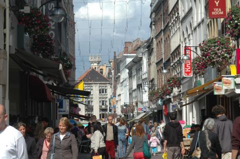 image Calle peatonal, Gante, Bélgica