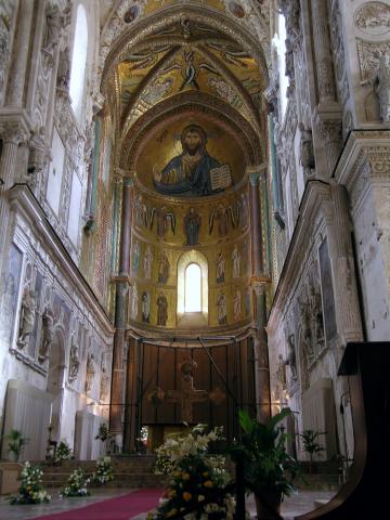 image Interior de la catedral de Cefalú, Sicilia, Italia