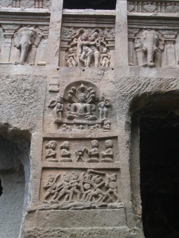 image Tallas en las Cuevas de Ellora, India