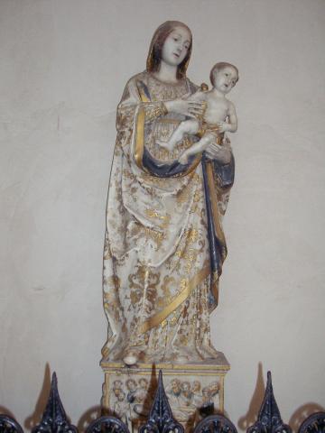 image Escultura de la Virgen en la Catedral de Cefalú, Sicilia, Italia