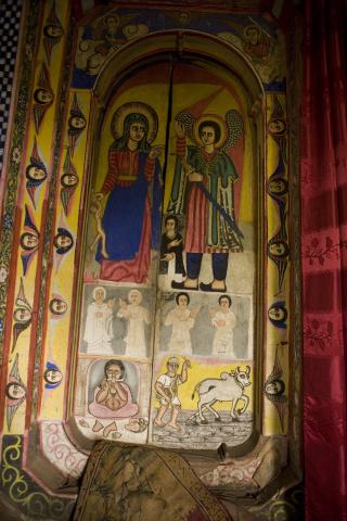 image Pintura en el interior del monasterio de Debre Maryam, Etiopía