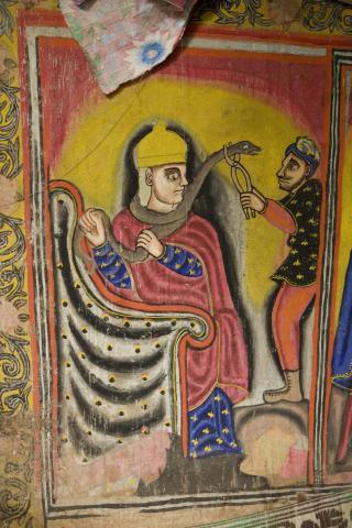 image Abune Za Yohannes matando a la serpiente, monasterio de Debre Maryam, Etiopía