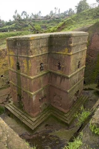 image Vista superior de Bete Giorgis en Lalibela, Etiopía