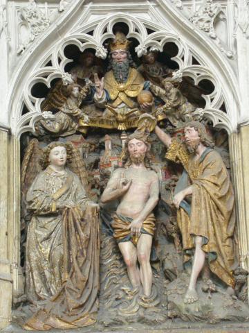 image Bautismo de Jesús en el coro de la Catedral de Amiens, Francia