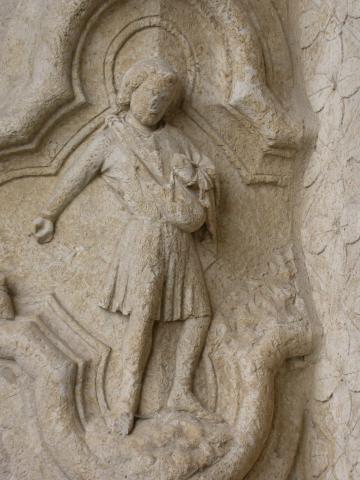 image Cuadrifolio del portal de San Fermín de la Catedral de Amiens, Francia