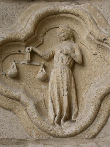 image Cuadrifolio del portal de San Fermín de la Catedral de Amiens, Francia