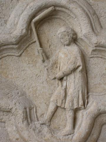 image Cuadrifolio del portal de San Fermín de la Catedral de Amiens, Francia