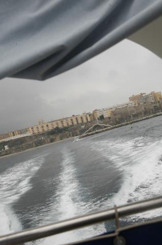 image Vista parcial de la costa desde un barco, Ceuta