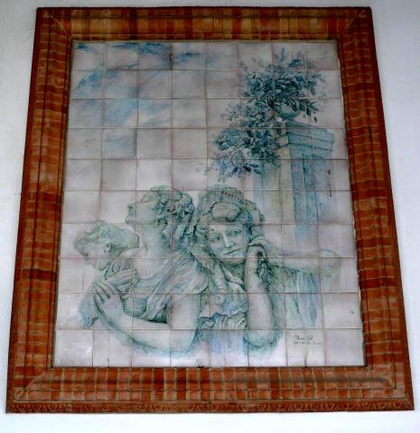 image Azulejos decorados, Sanlúcar la Mayor, Sevilla