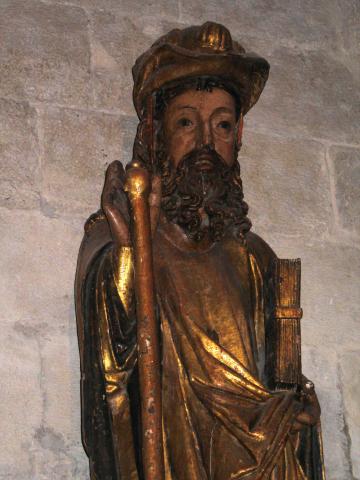 image Detalle del Santiago Negro en la Iglesia de Santiago, Puente la Reina, Navarra