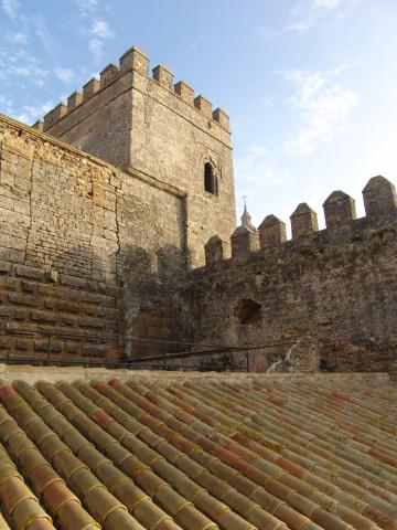 image Detalle del tejado y las almenas de la Puerta de Sevilla, Carmona, Sevilla 