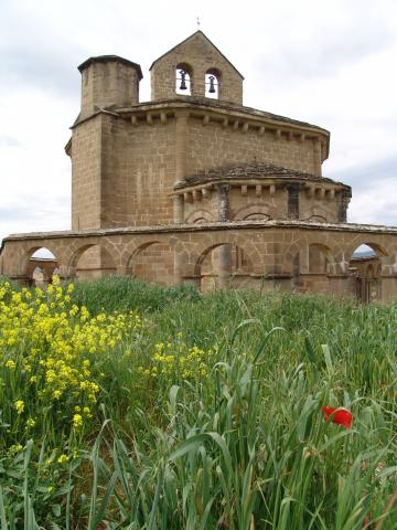 image Vista del ábside de la Iglesia de Santa María de Eunate, Navarra 