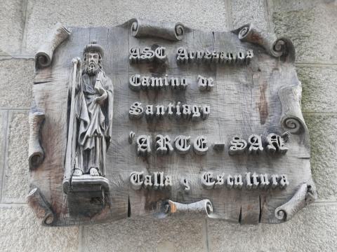 image Letrero de la tienda de artesanía Arte-San, Sarria, Lugo