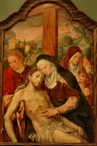 image Piedad. Pintura al óleo sobre tabla, Huesca