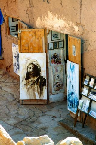 image Puesto de cuadros en Ait Benhaddou, Marruecos