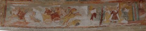 image Panorámica del éxodo de Egipto, fresco de la abadía de Saint Savin sur Gartempe, Francia