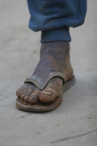 image Pie de un vecino de Quilombo, Sao Paulo, Brasil