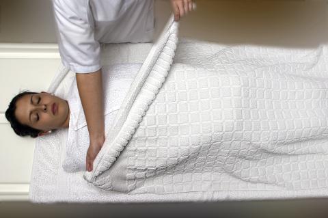 image Aplicación localizada de parafangos: tapado de envoltura. Paso 2. Tiempo de exposición