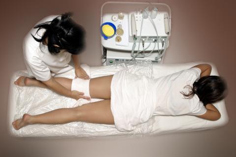 image Exfoliación mecánica: secado. Tendido prono