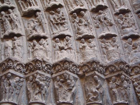 image Detalle de la Puerta del Juicio, Catedral de Tudela, Navarra