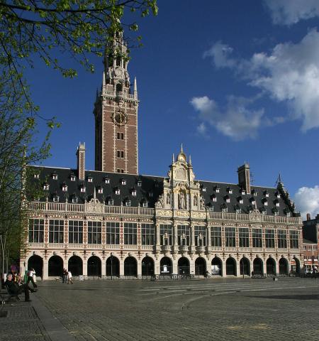 image Fachada de la Biblioteca de la Universidad de Lovaina, Bélgica