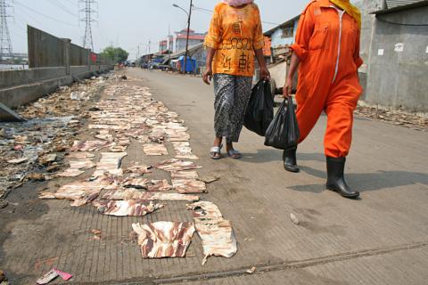 image Secado en el suelo, Jakarta, Indonesia