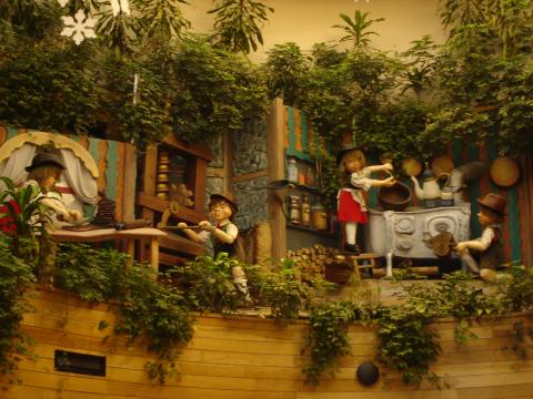 image Decoración de una confitería en San Carlos de Bariloche, Río Negro, Patagonia Andina, Argentina