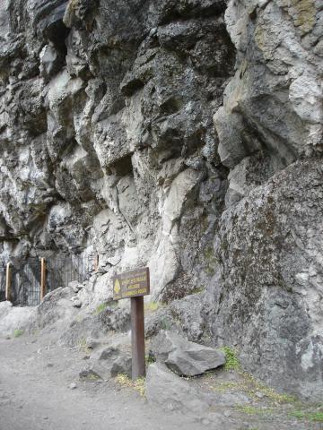image Entrada a una cueva con pinturas rupestres en Isla Victoria, Parque Nacional Nahuel Huapi, Patagonia Andina, Argentina