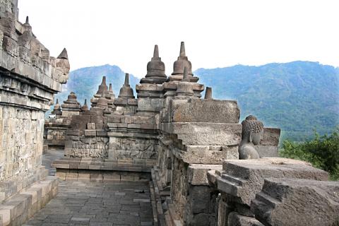 image Corredor, Templo Borobudur de Jogyakarta, Indonesia