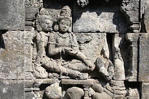 image Detalle de relieves, Templo Borobudur de Jogyakarta, Indonesia
