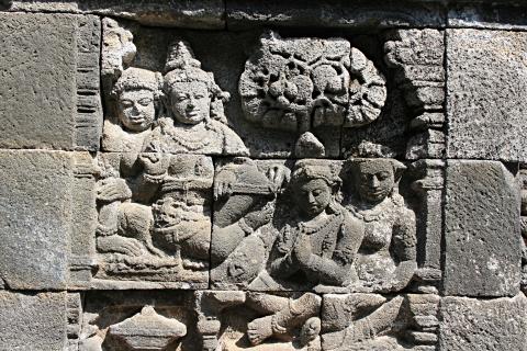 image Detalle de relieves, Templo Borobudur de Jogyakarta, Indonesia